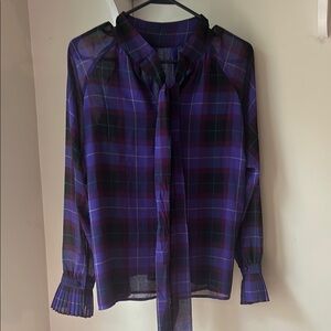 Plaid Purple Women's Top